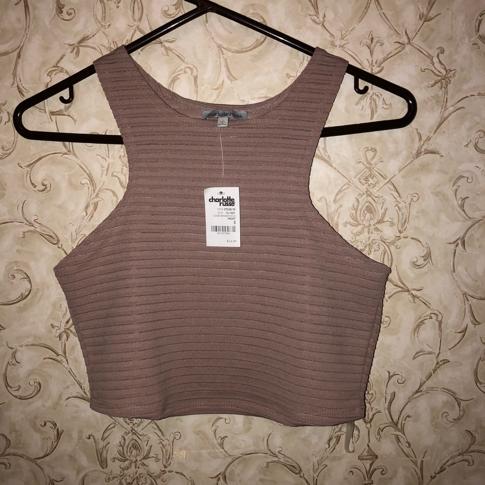 CHARLOTTE RUSSE NUDE CROP TOP